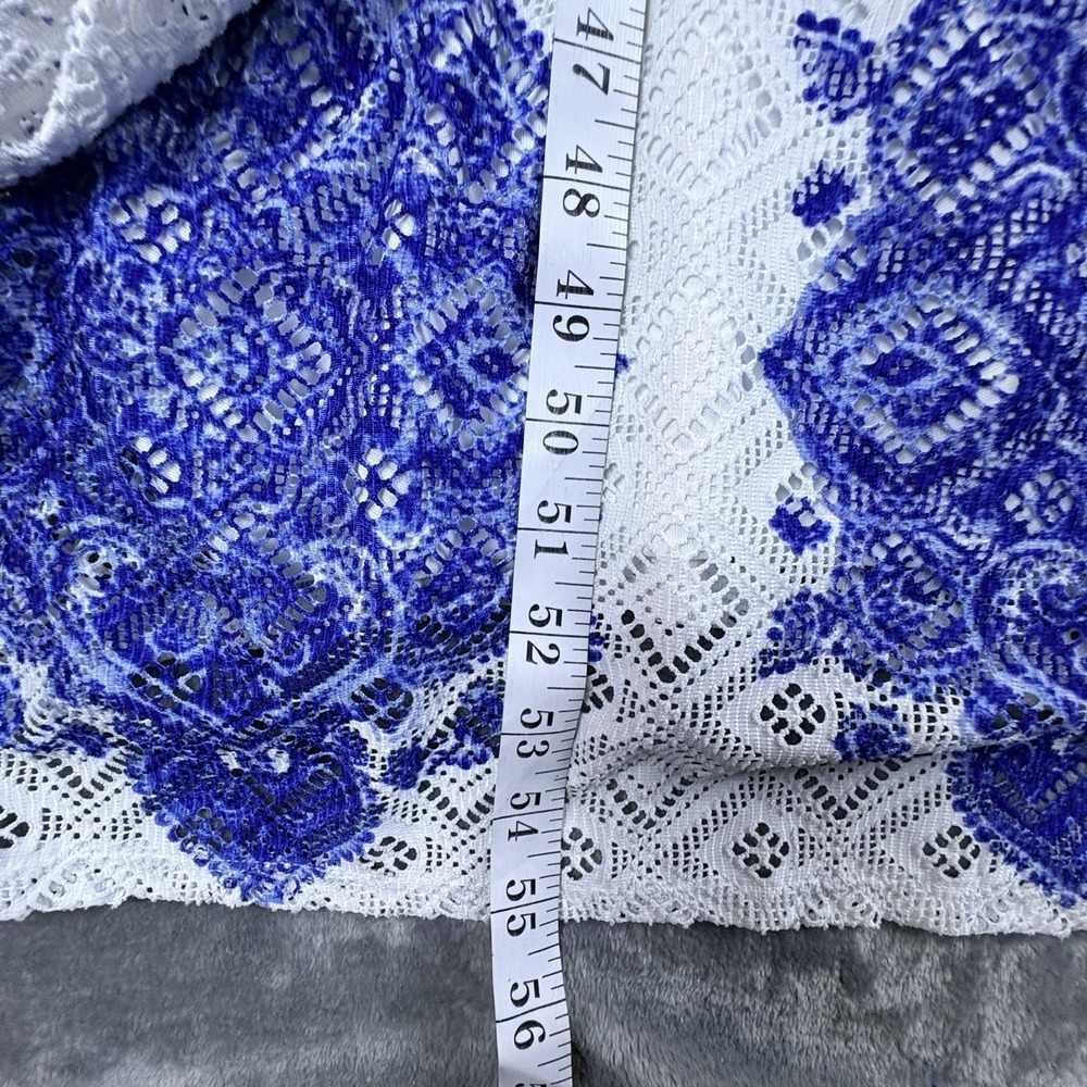 Lane Bryant Eyelet Halter Maxi Dress Womens White Blue 18 20 Y2K  Coquette NWT - Picture 13 of 14